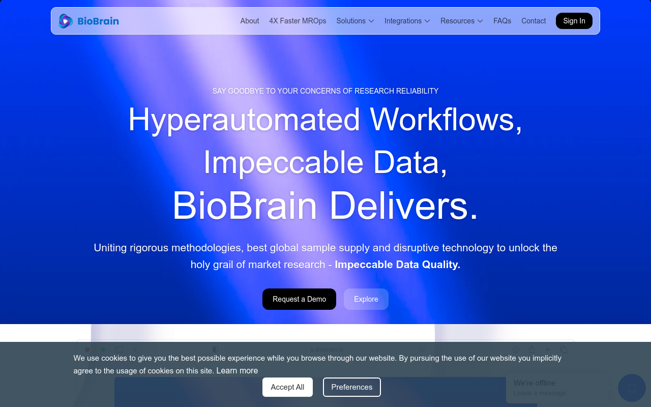 BioBrain Insights MROps Platform