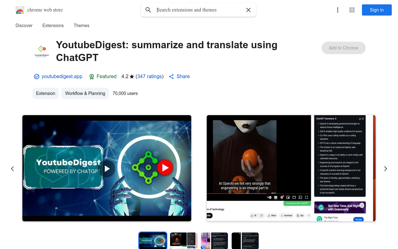 YoutubeDigest