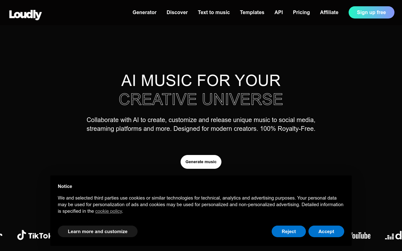 Loudly AI Music Generator