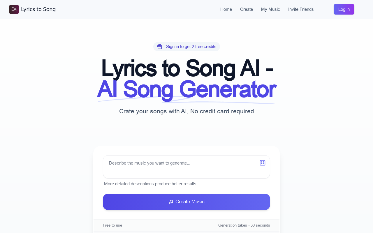 Lyrics To Song AI