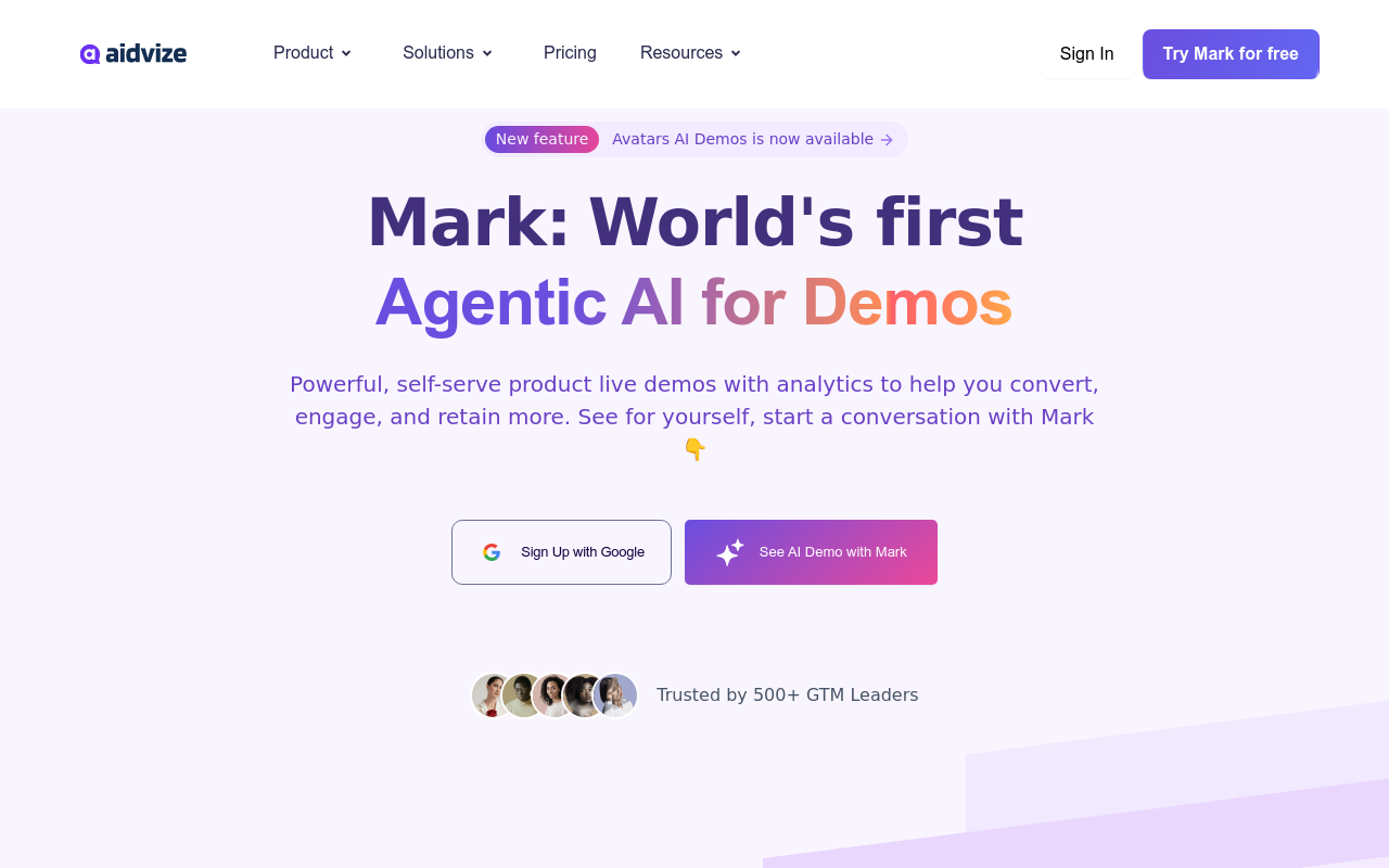 Agent Mark for Sales Demos