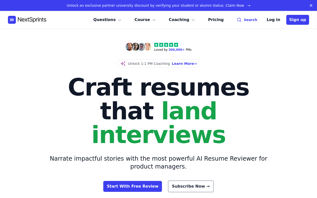 NextSprints Resume Reviewer