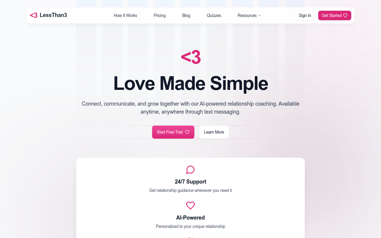 LessThan3 AI Relationship Counseling