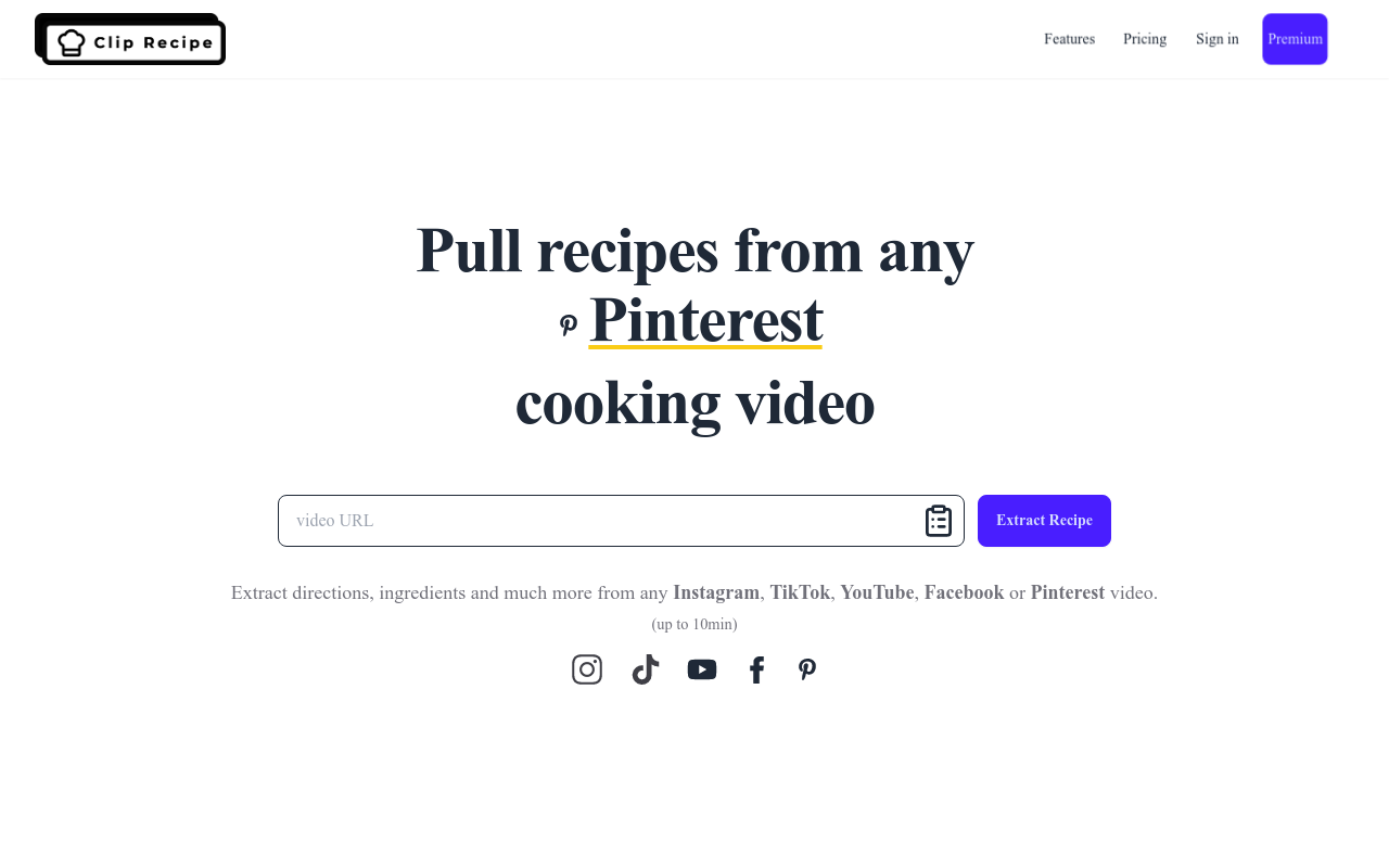 Clip Recipe