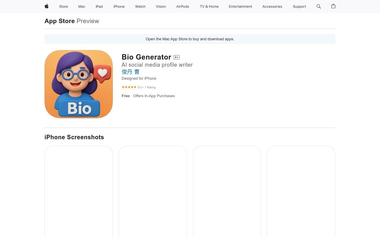 Insta, Tiktok AI Bio Generator