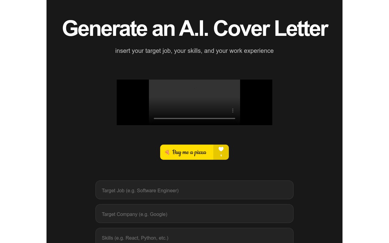 A.I. Cover Letter
