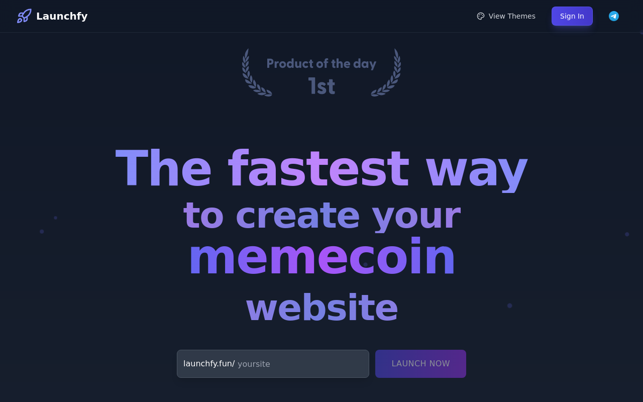 LaunchFy - AI MemeCoin Website Creator