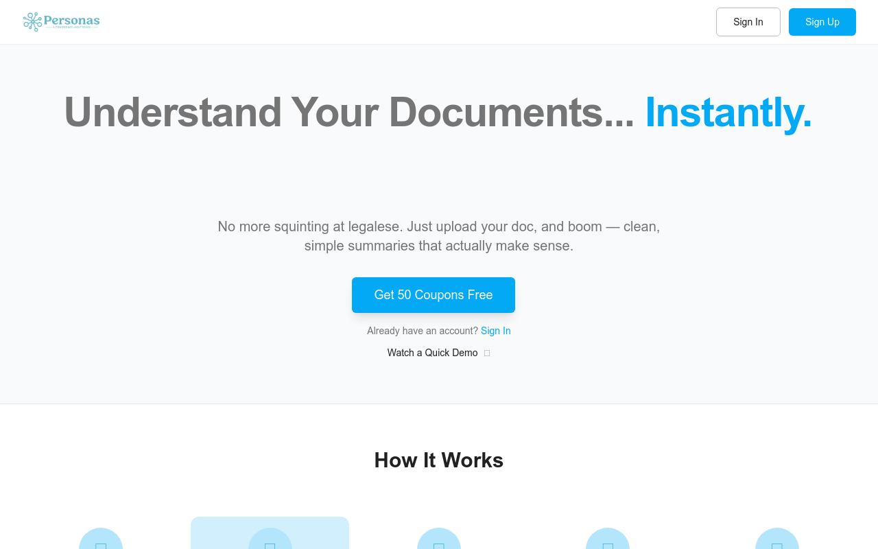 Personas - AI Powered Document Review