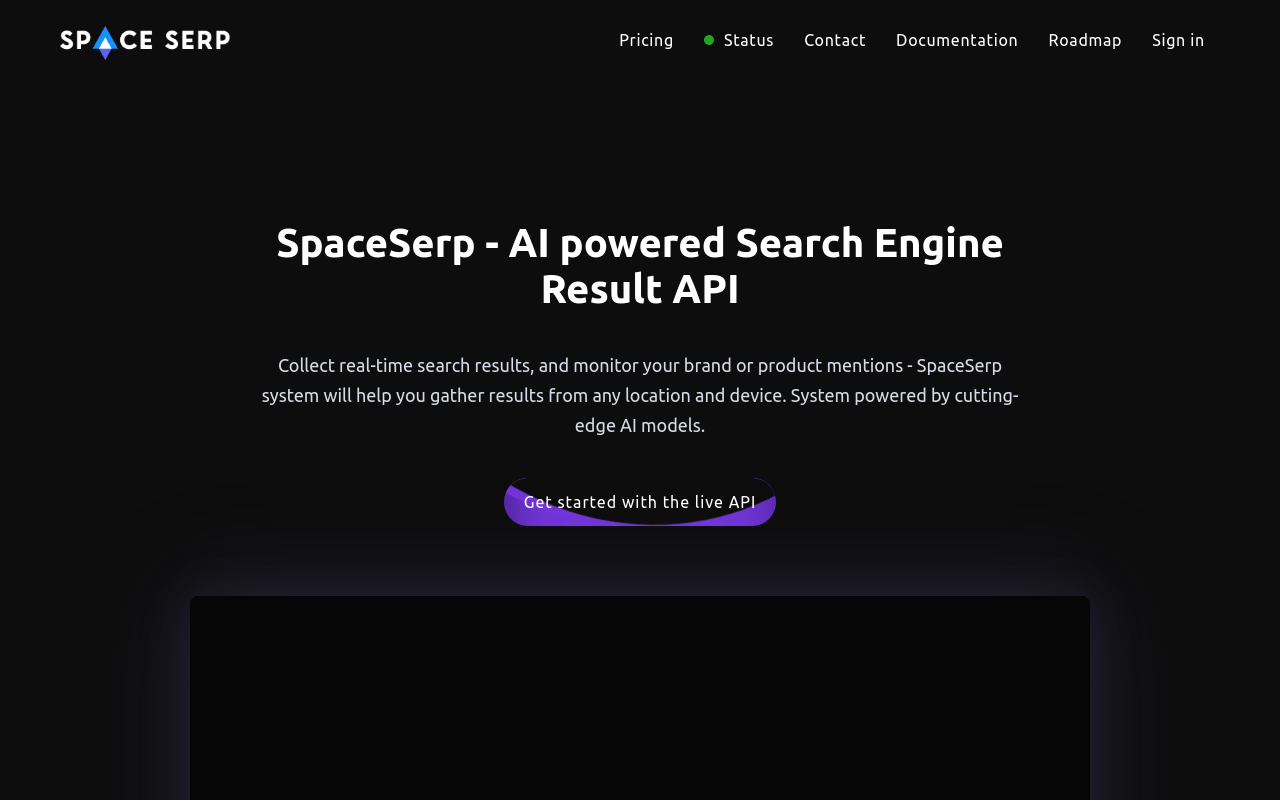 SpaceSerp - Powerful SERP API