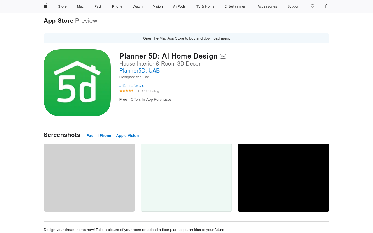 Planner 5D aka Lensa for Interior Design