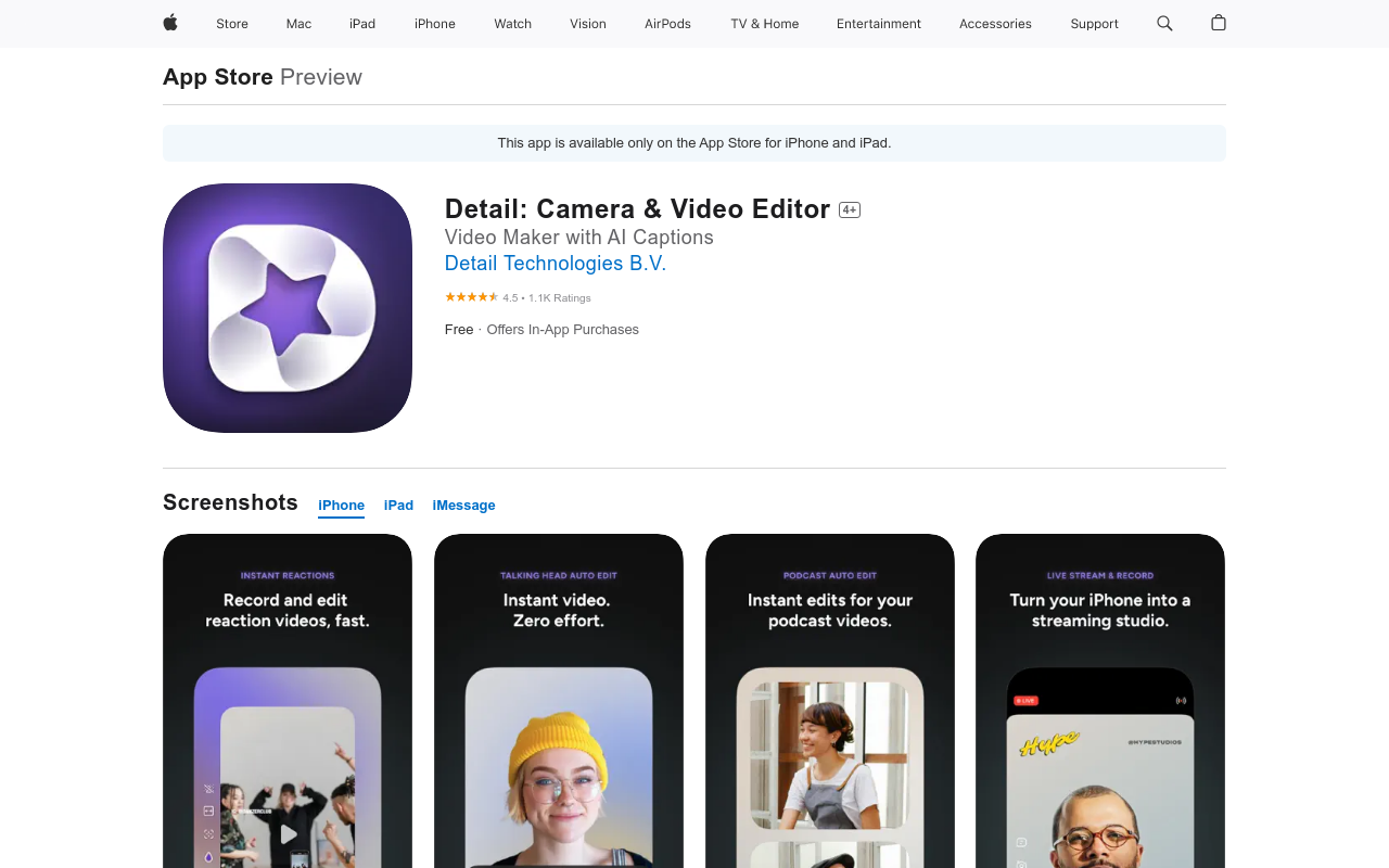 Detail AI Video Content Maker