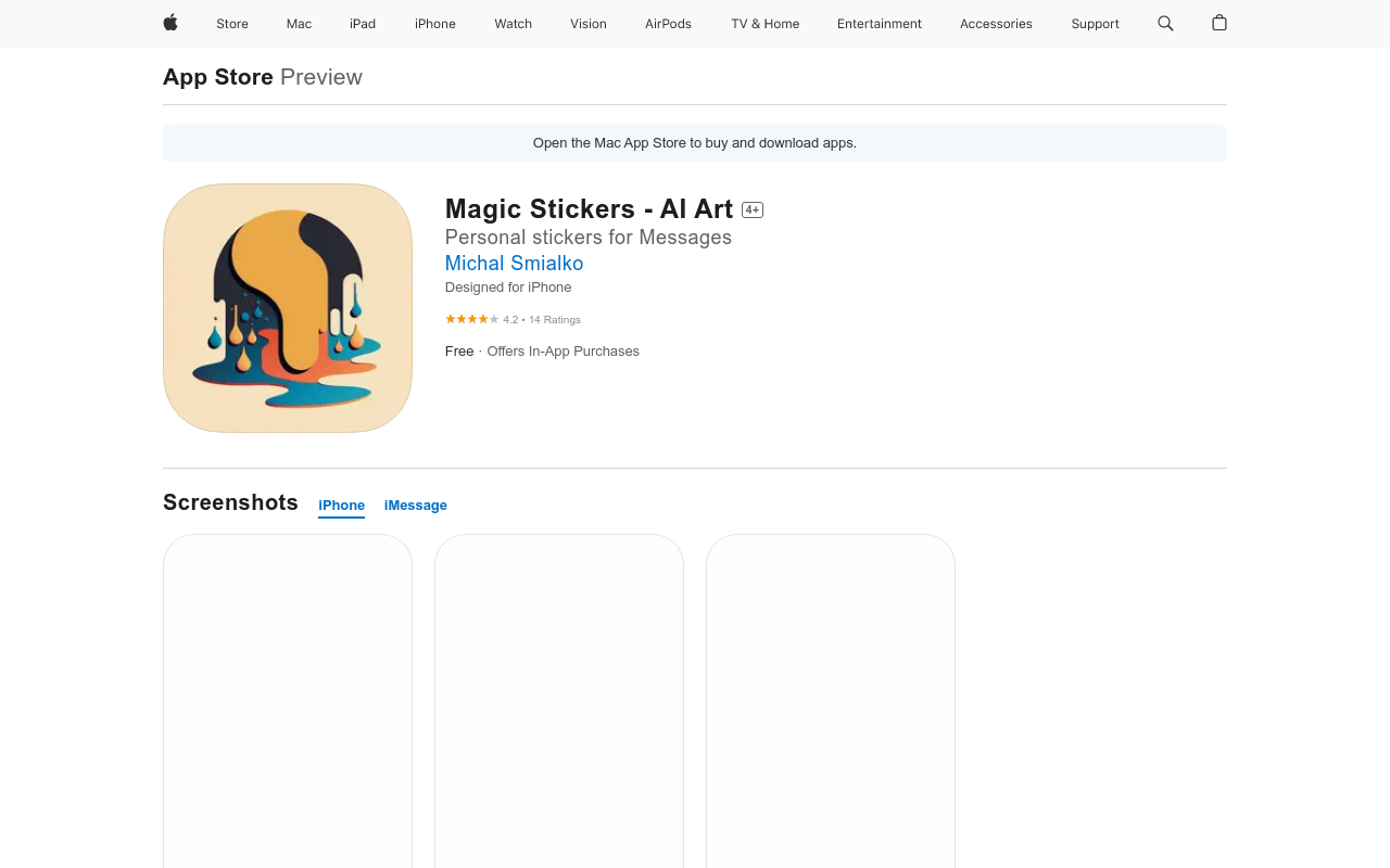 Magic iMessage Stickers - AI