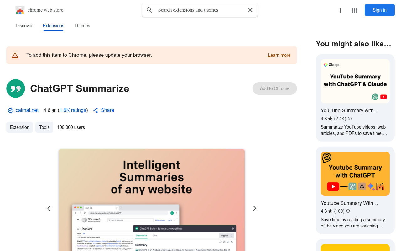 ChatGPT » Summarize everything!