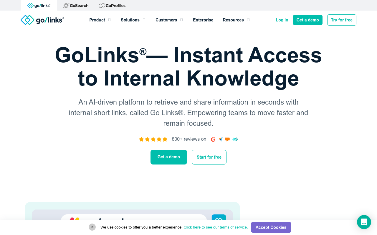 GoLinks Search Powered by ChatGPT