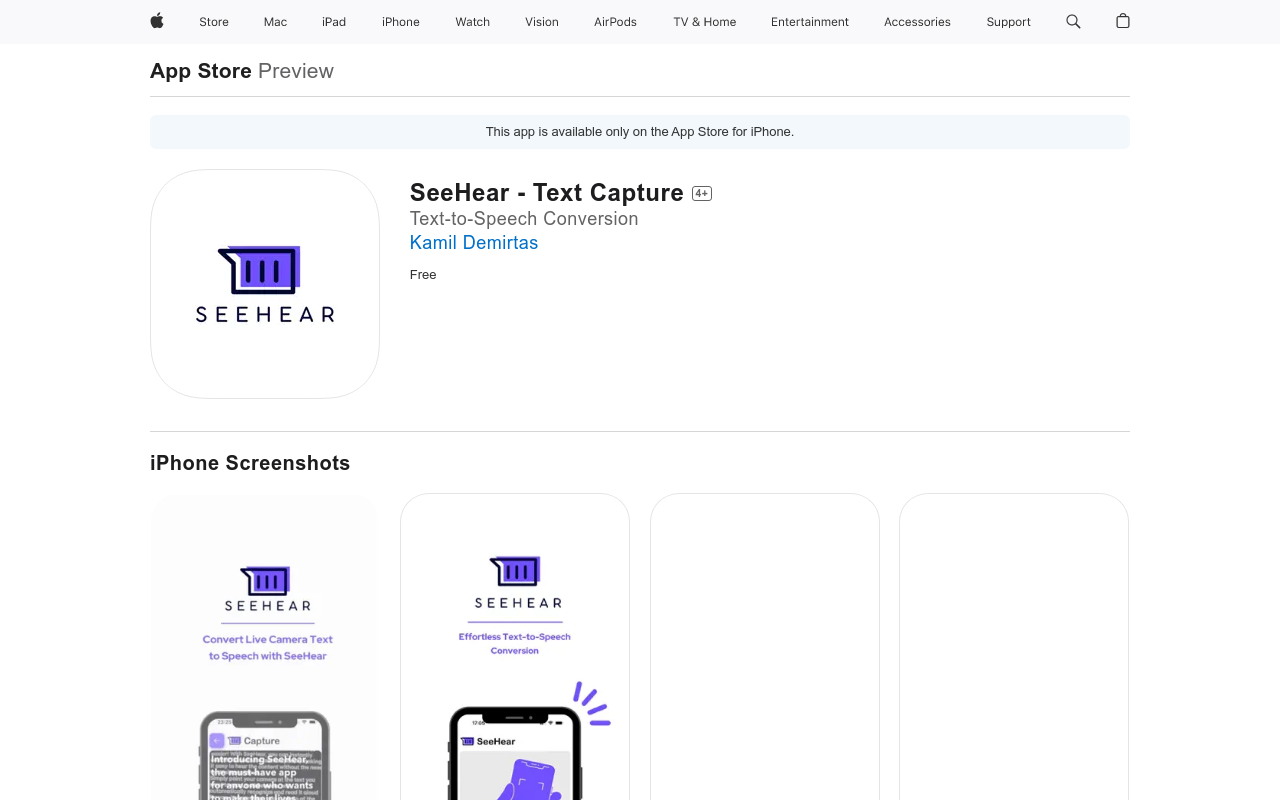 SeeHear - Text Capture