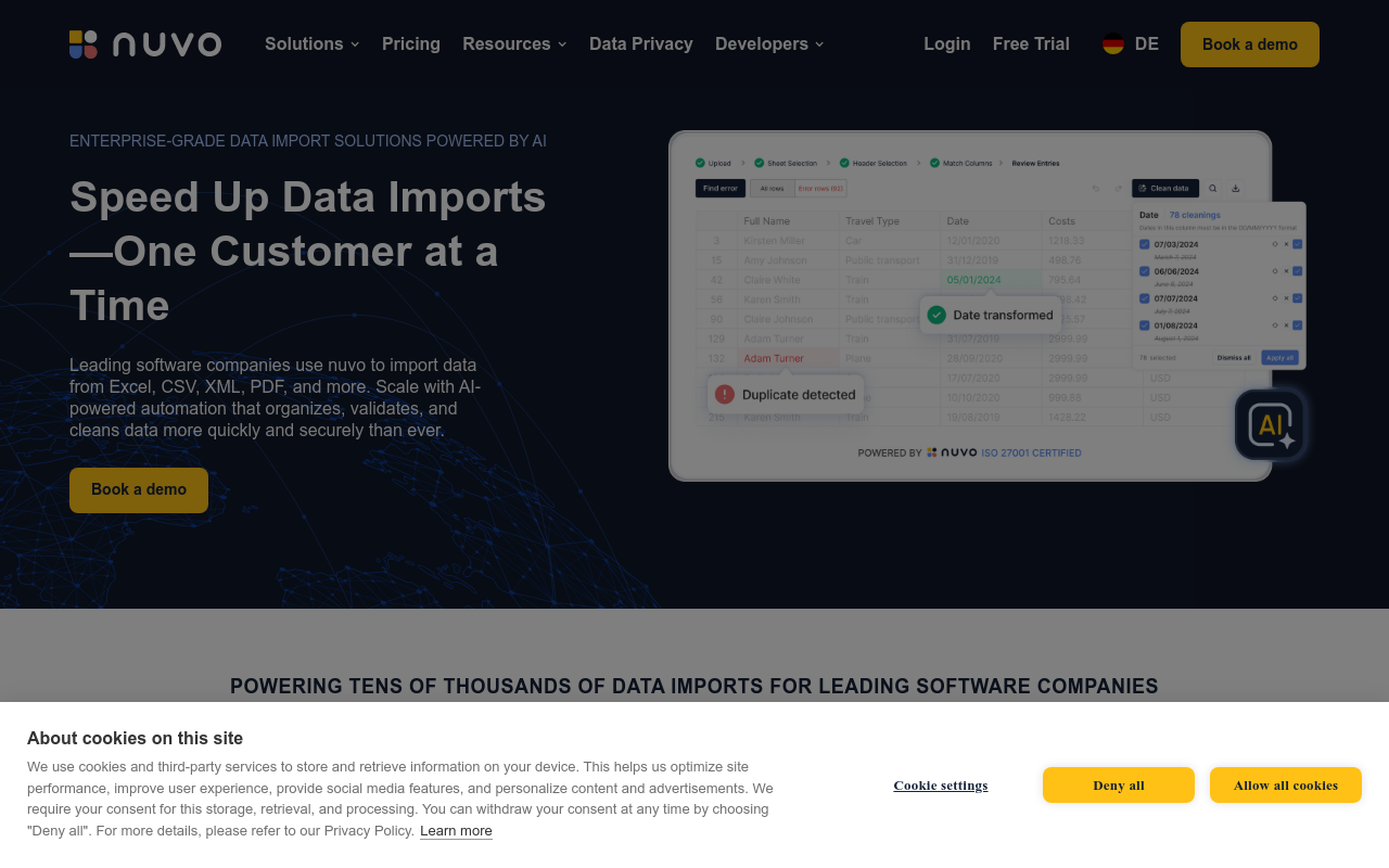 nuvo No-Code Data Pipelines