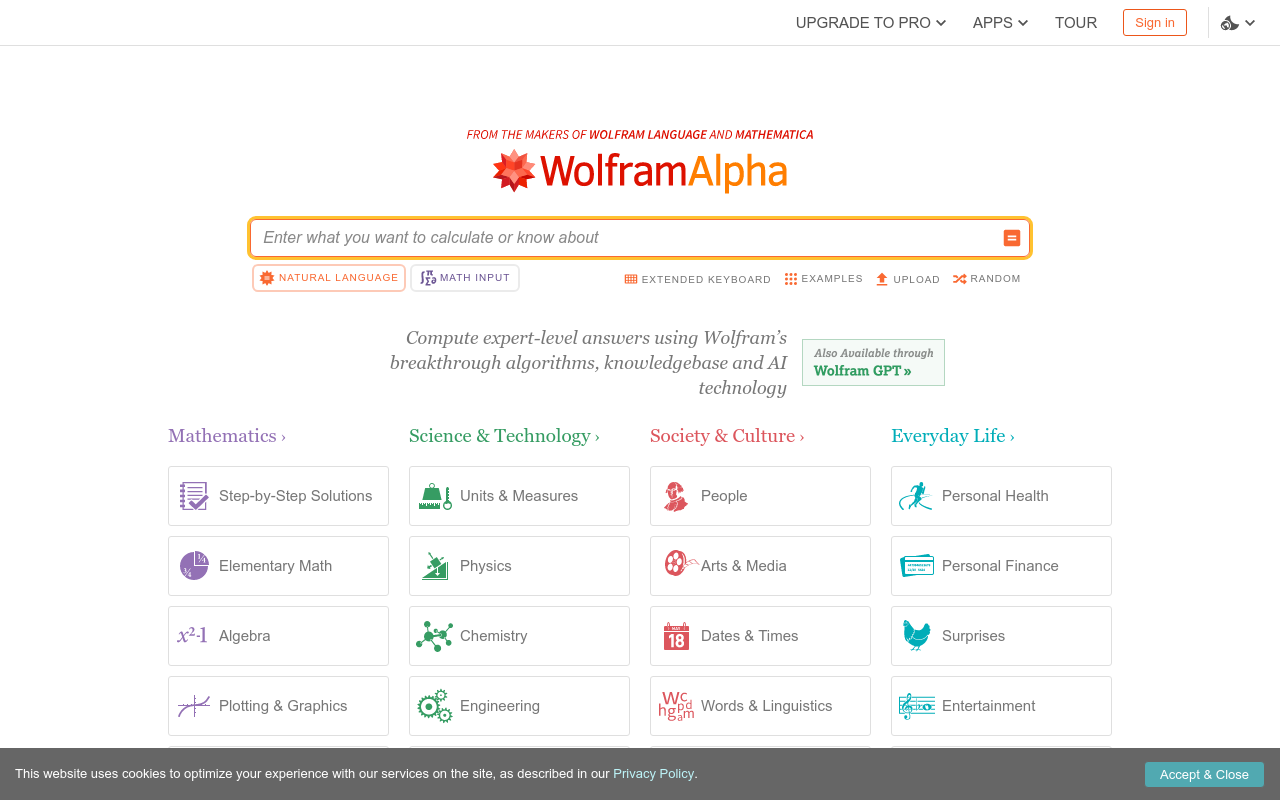 WolframAlpha