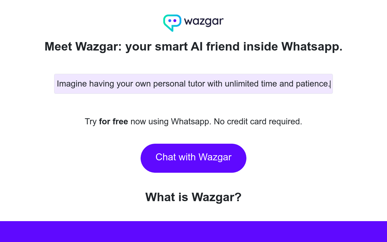 Wazgar - ChatGPT in Whatsapp