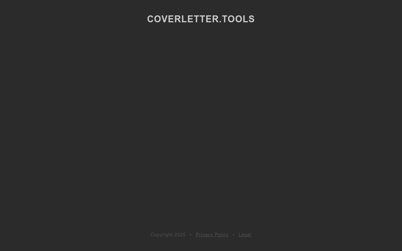 Cover Letter Generator