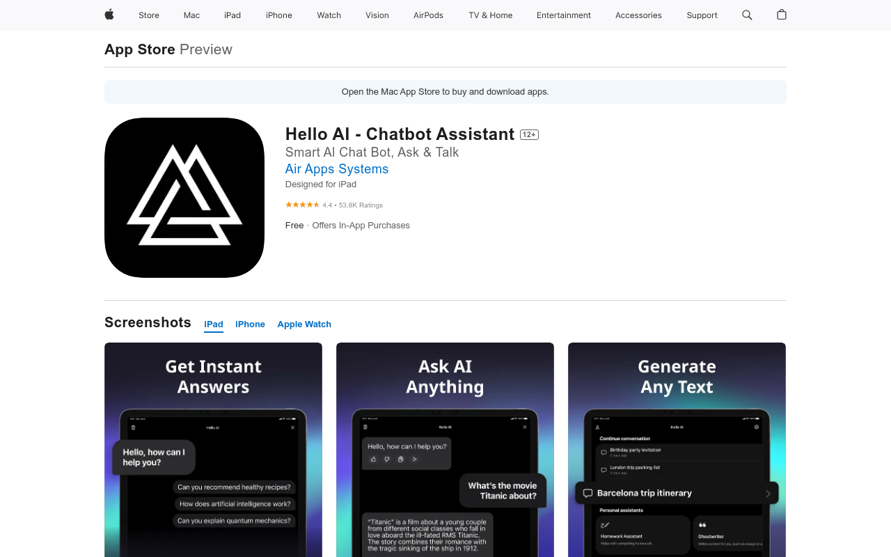 Hello AI - Chatbot Assistant