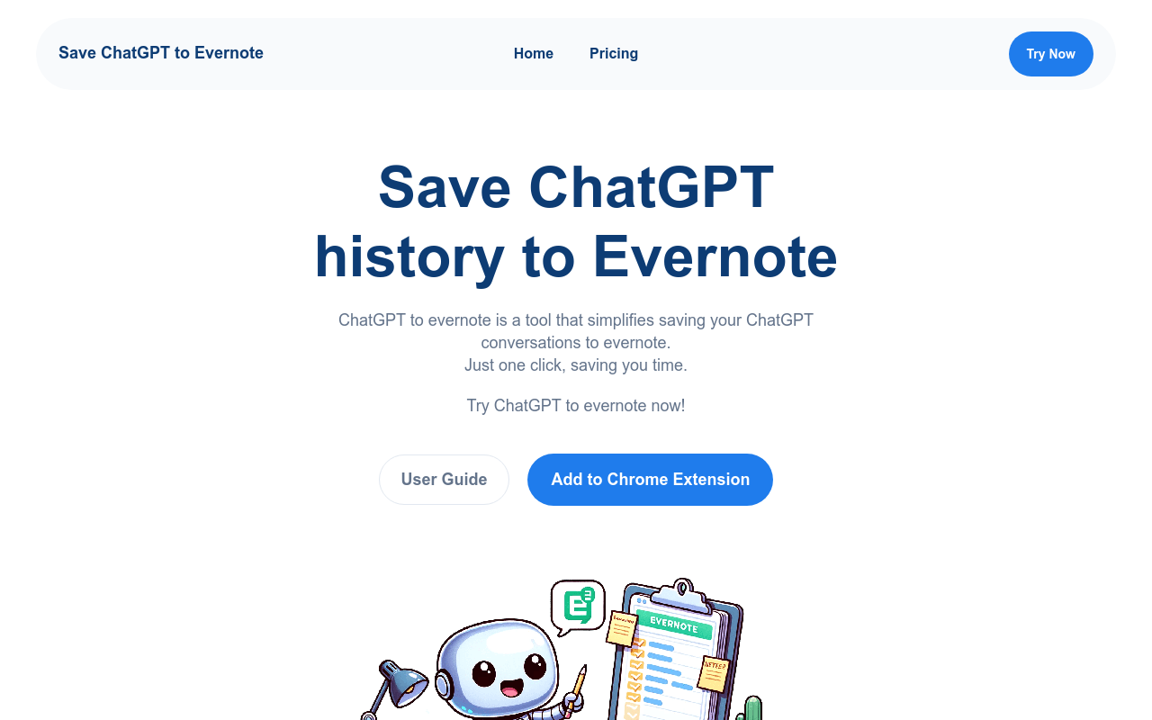 Save ChatGPT history to Evernote