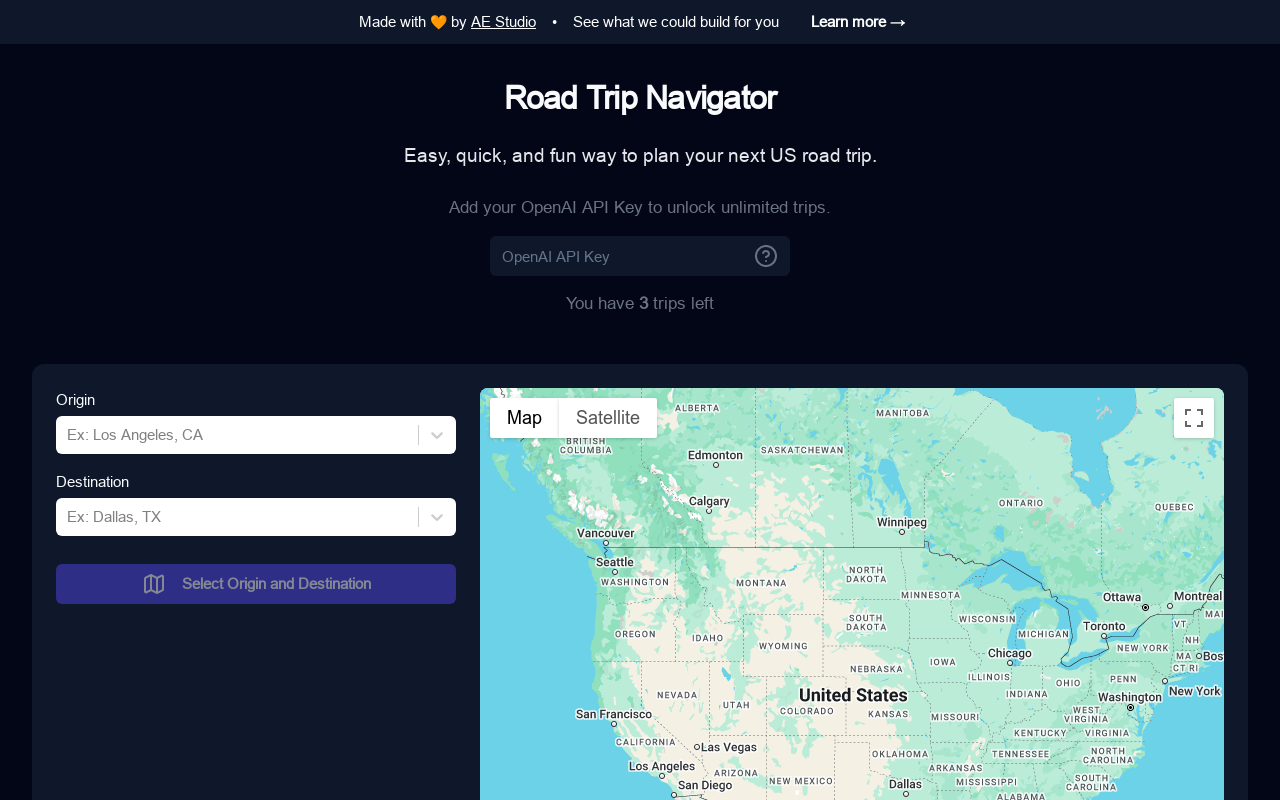 Road Trip Navigator