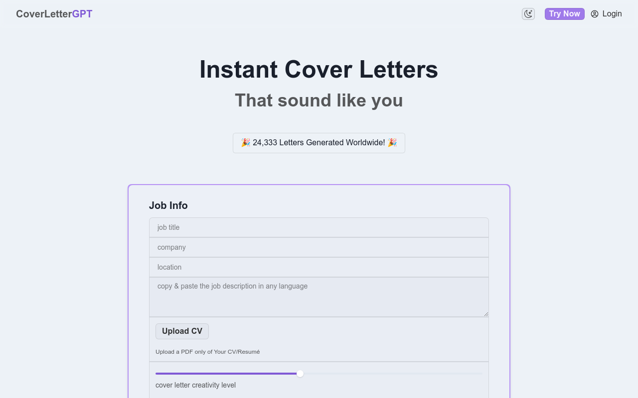 CoverLetterGPT