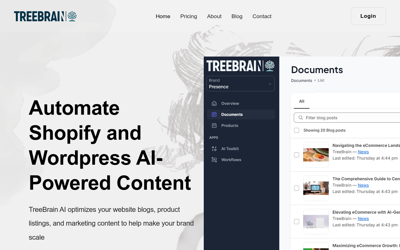 TreeBrain - AI for  Shopify & Amazon FBA