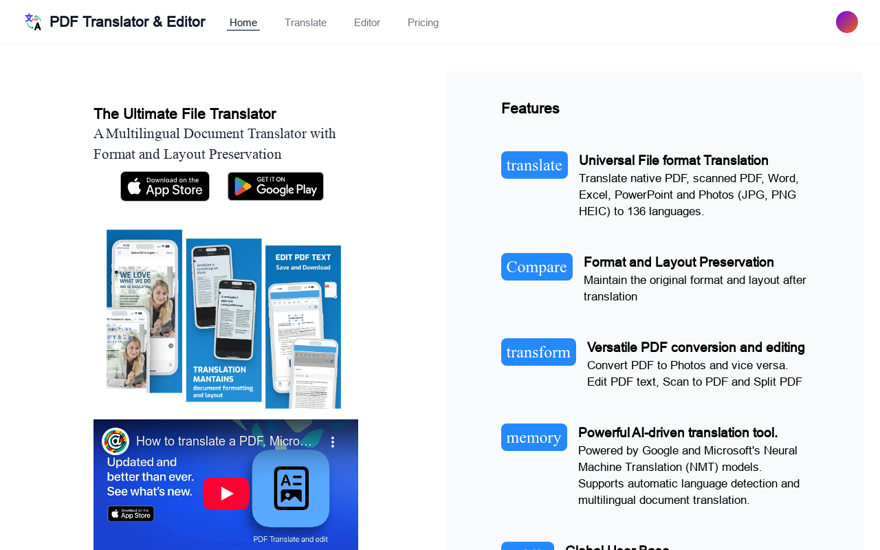 PDF Translator & Editor