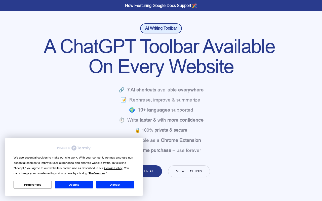 Shakespeare AI Writing Toolbar