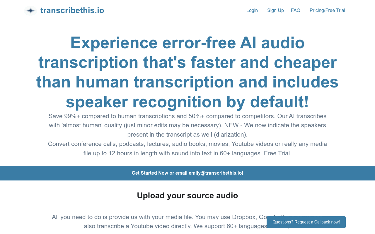 AI audio transcription