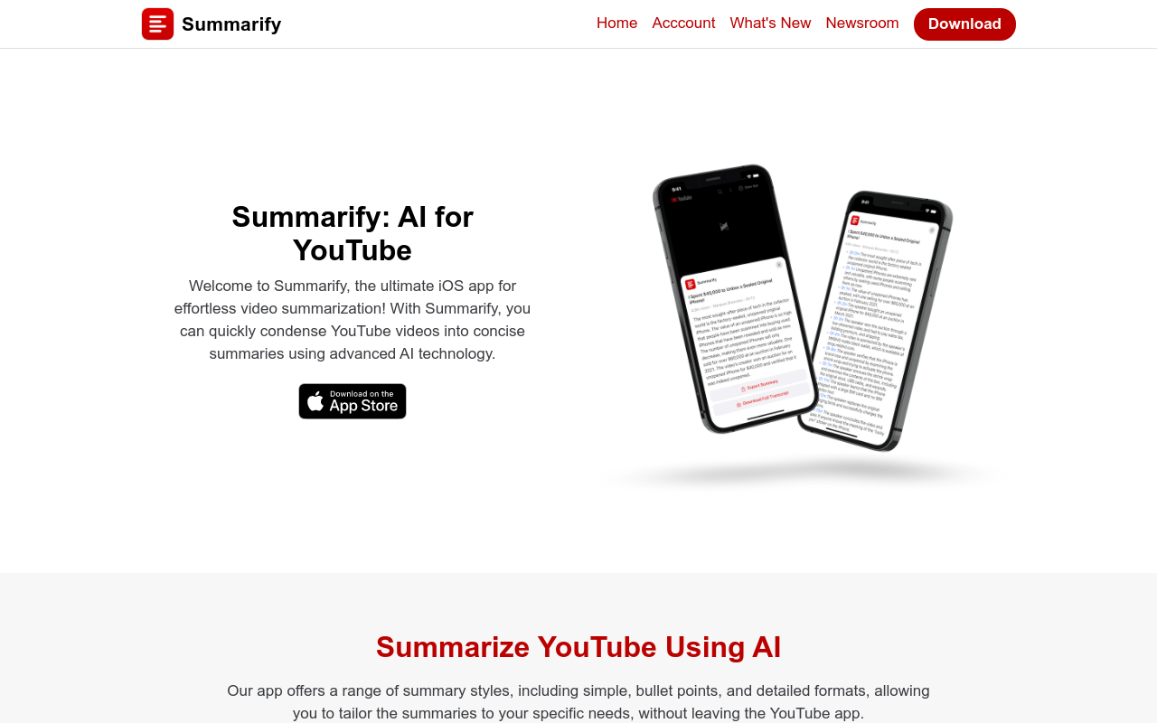 Summarify AI For YouTube