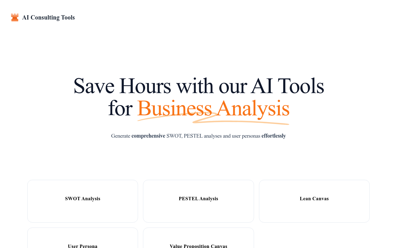 AI Consulting Tools