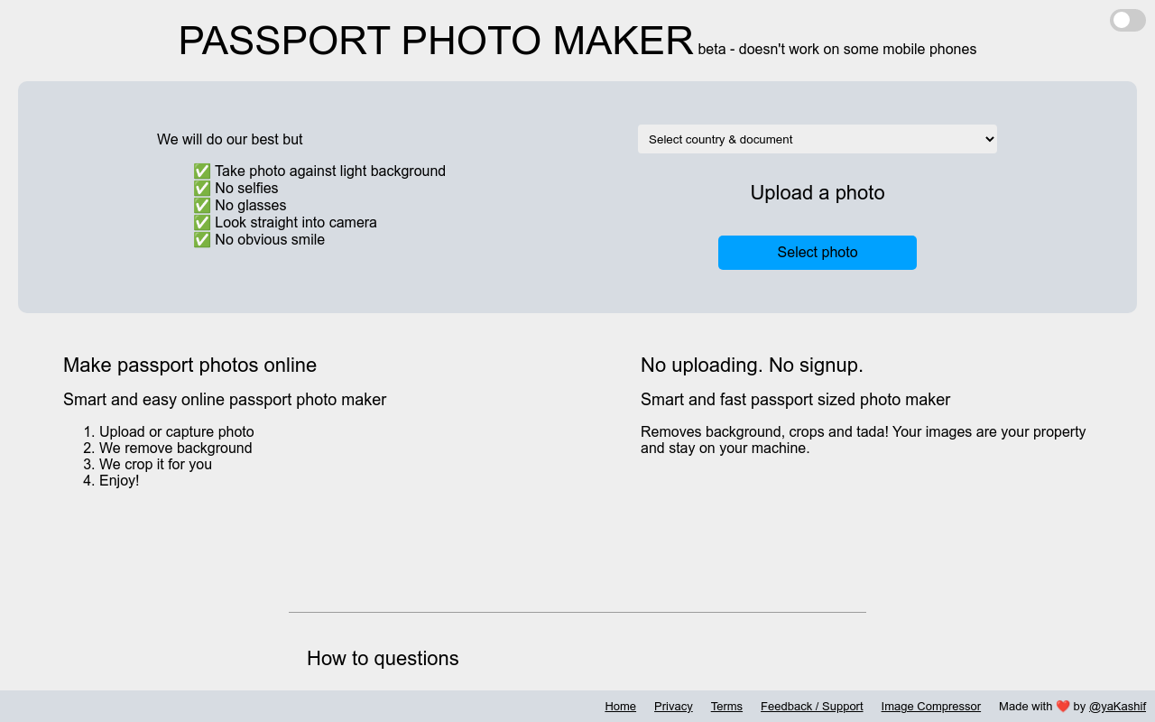 Passport Photo Maker