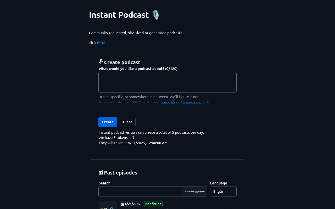Instant Podcast