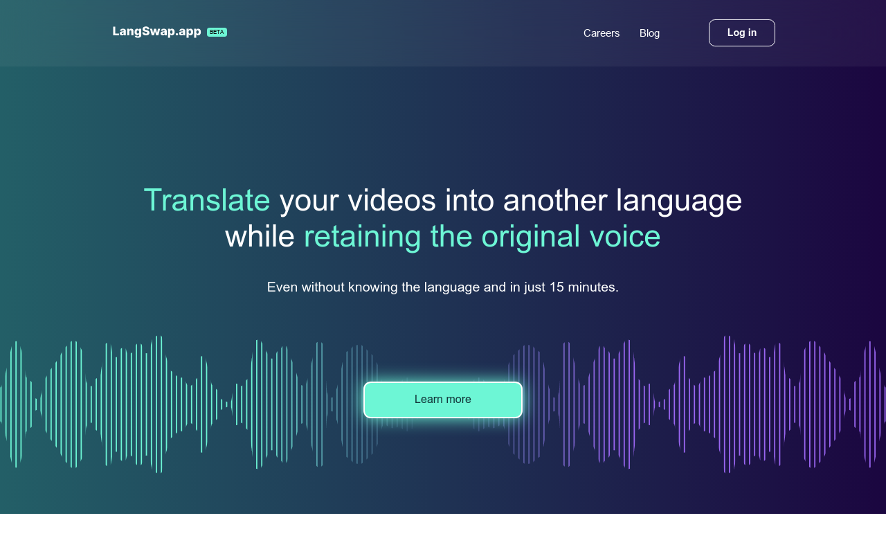 Langswap.app - a video translator tool