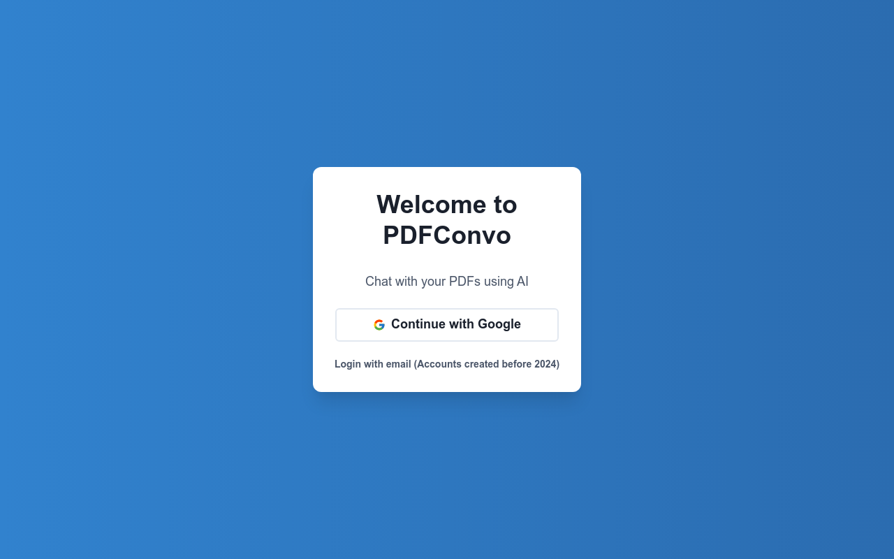 PDFConvo chat with your pdf
