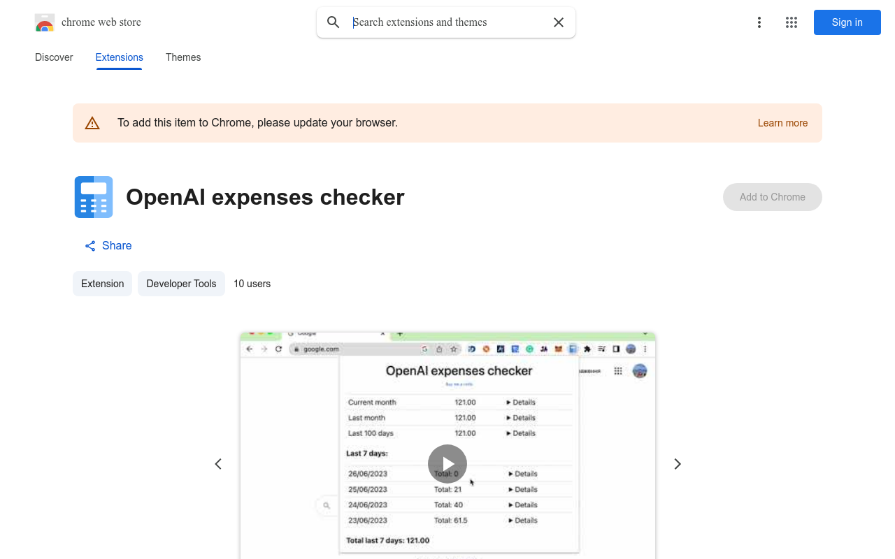 OpenAI expenses checker