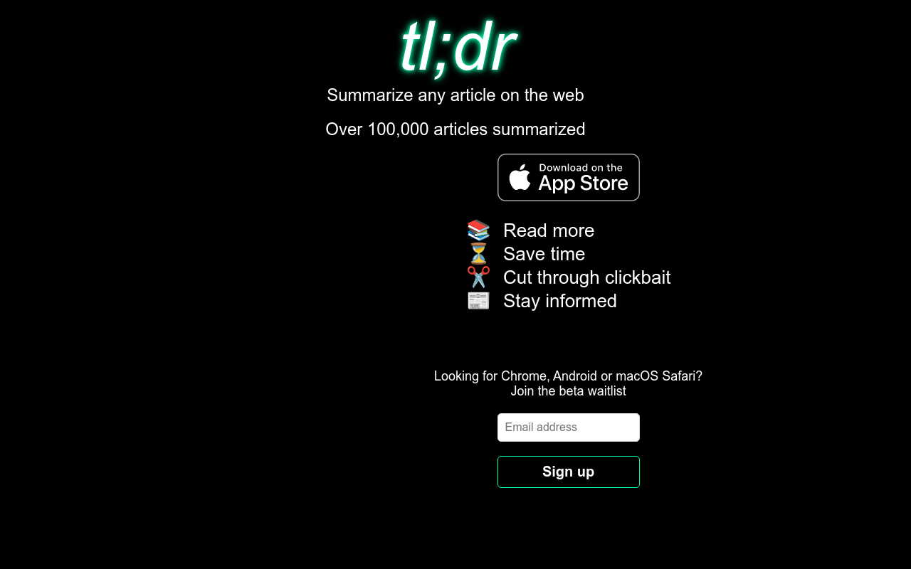 tl;dr AI Summarizer