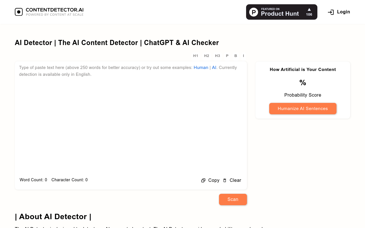 AI Detector by ContentDetector.AI