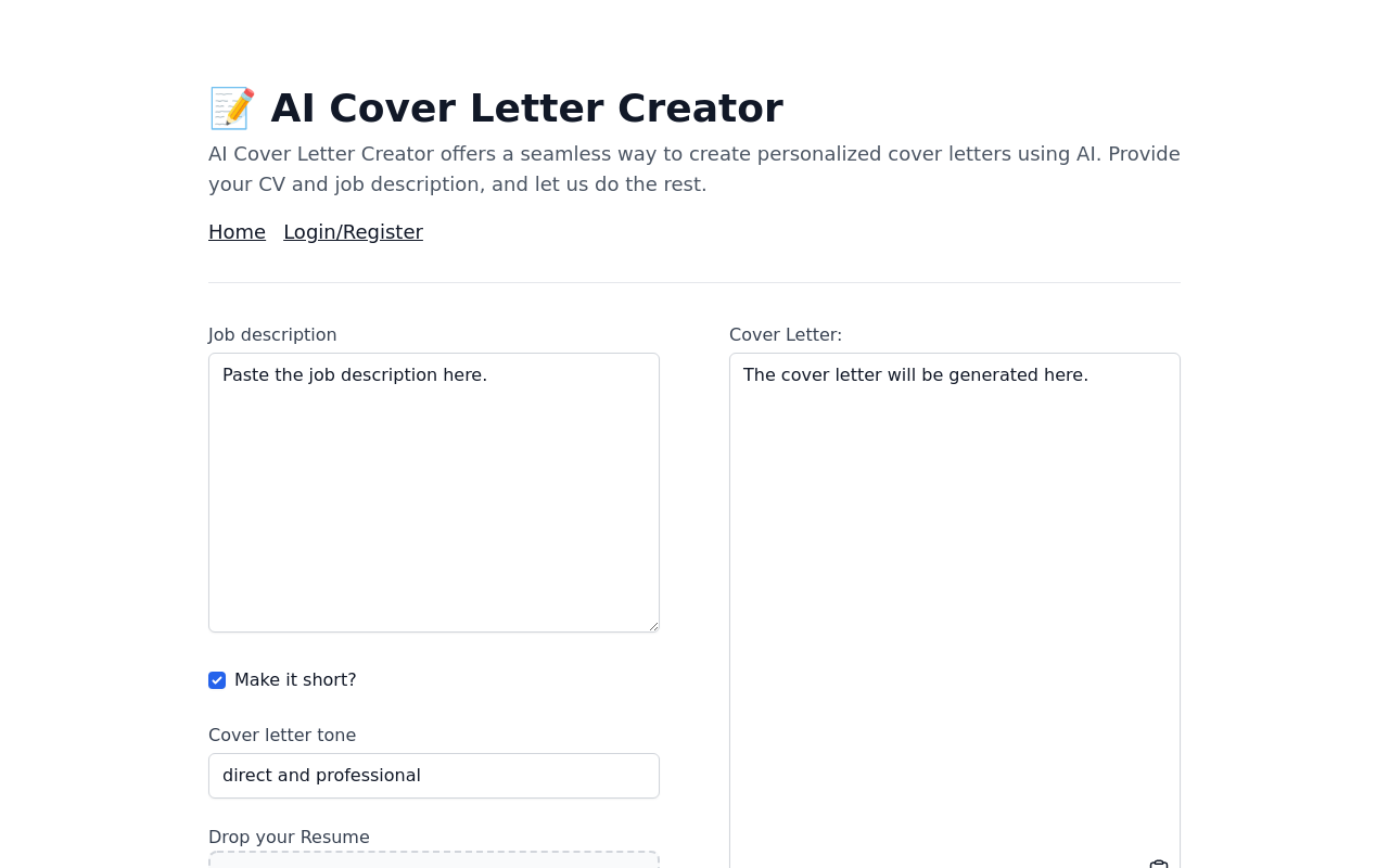 AI Cover Letter Creator