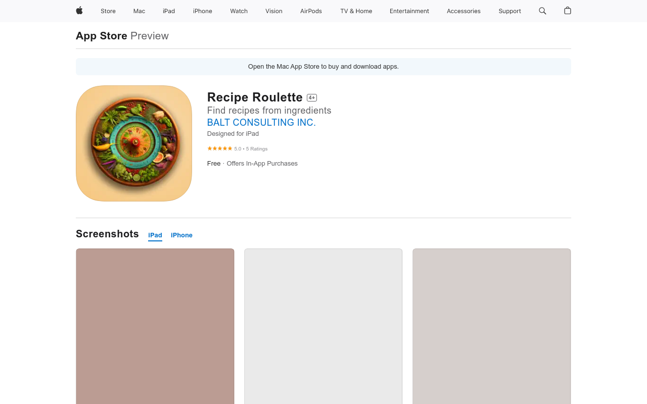 Recipe Roulette