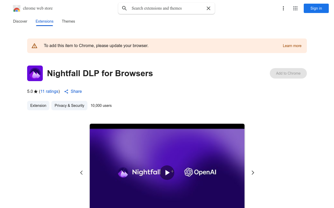 Nightfall for ChatGPT