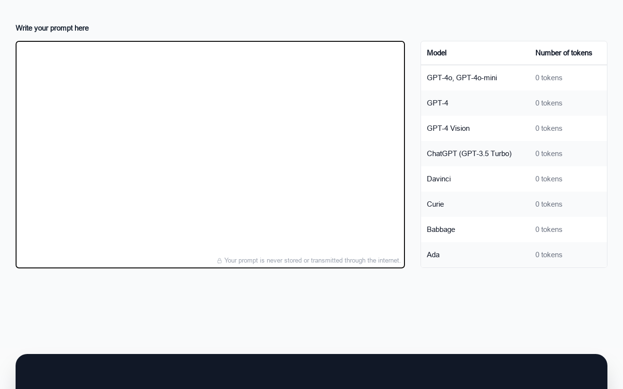 Prompt Token Counter