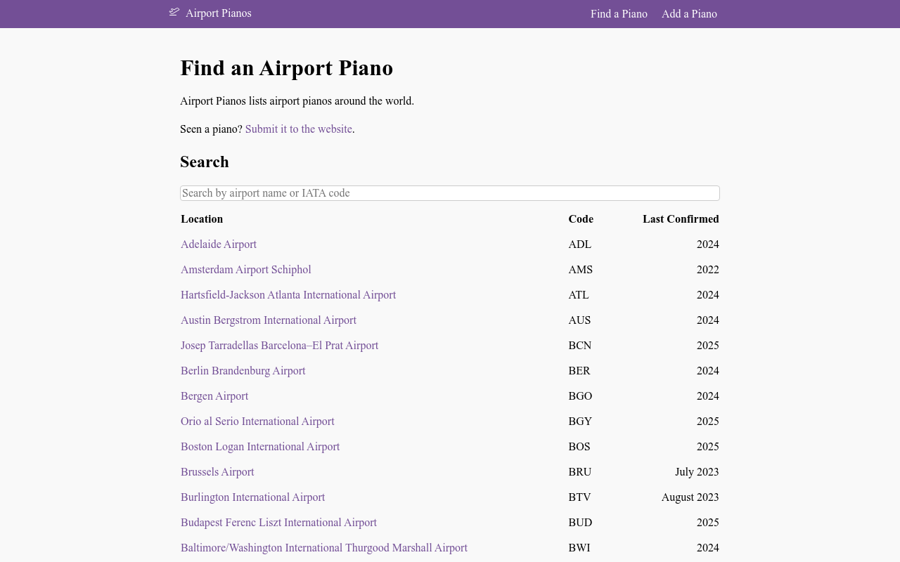 Airport Pianos