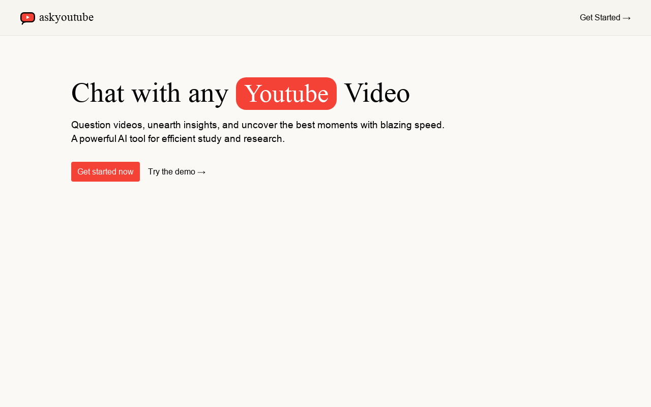 Ask Youtube