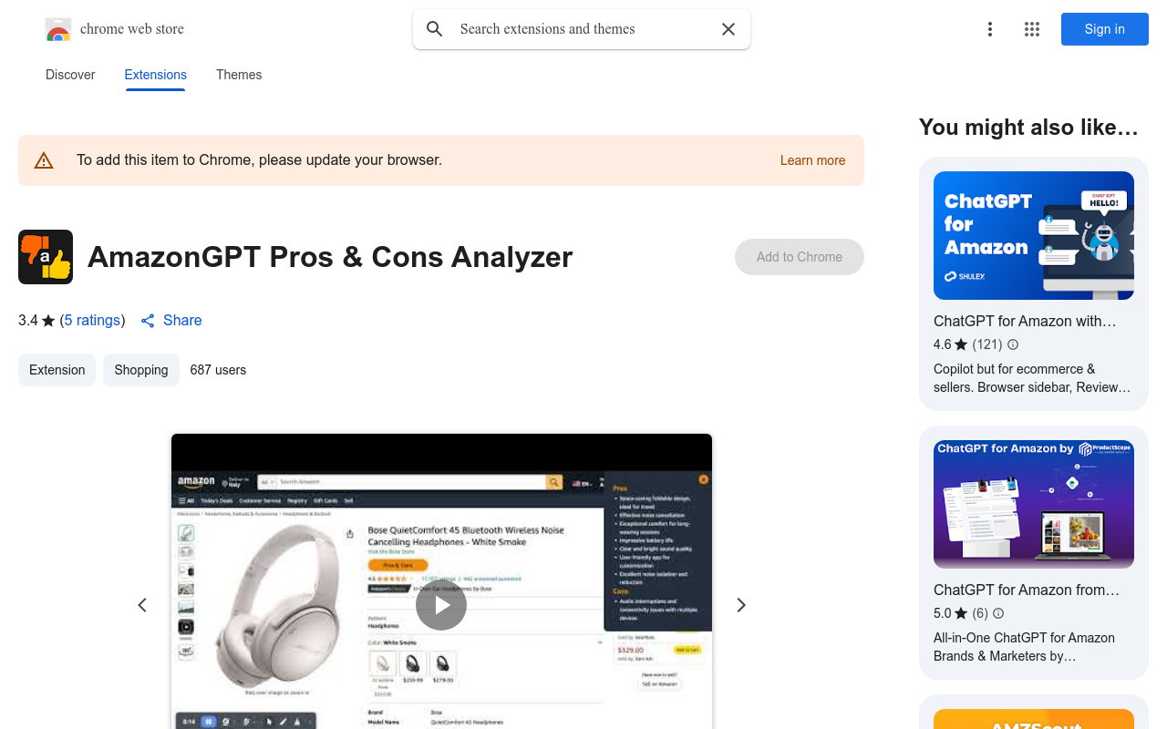AmazonGPT Pros & Cons Analyzer