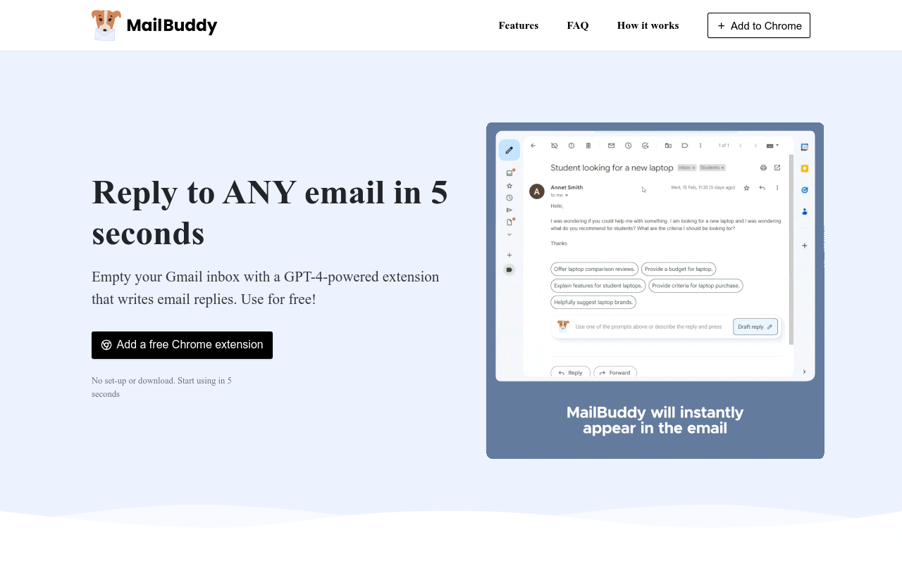 MailBuddy - ChatGPT AI Email Assistant