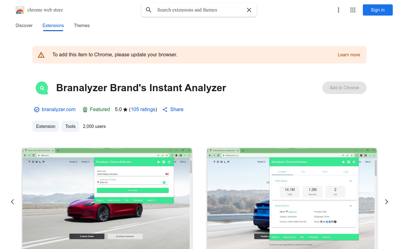 Branalyzer Brand's Instant Analyzer