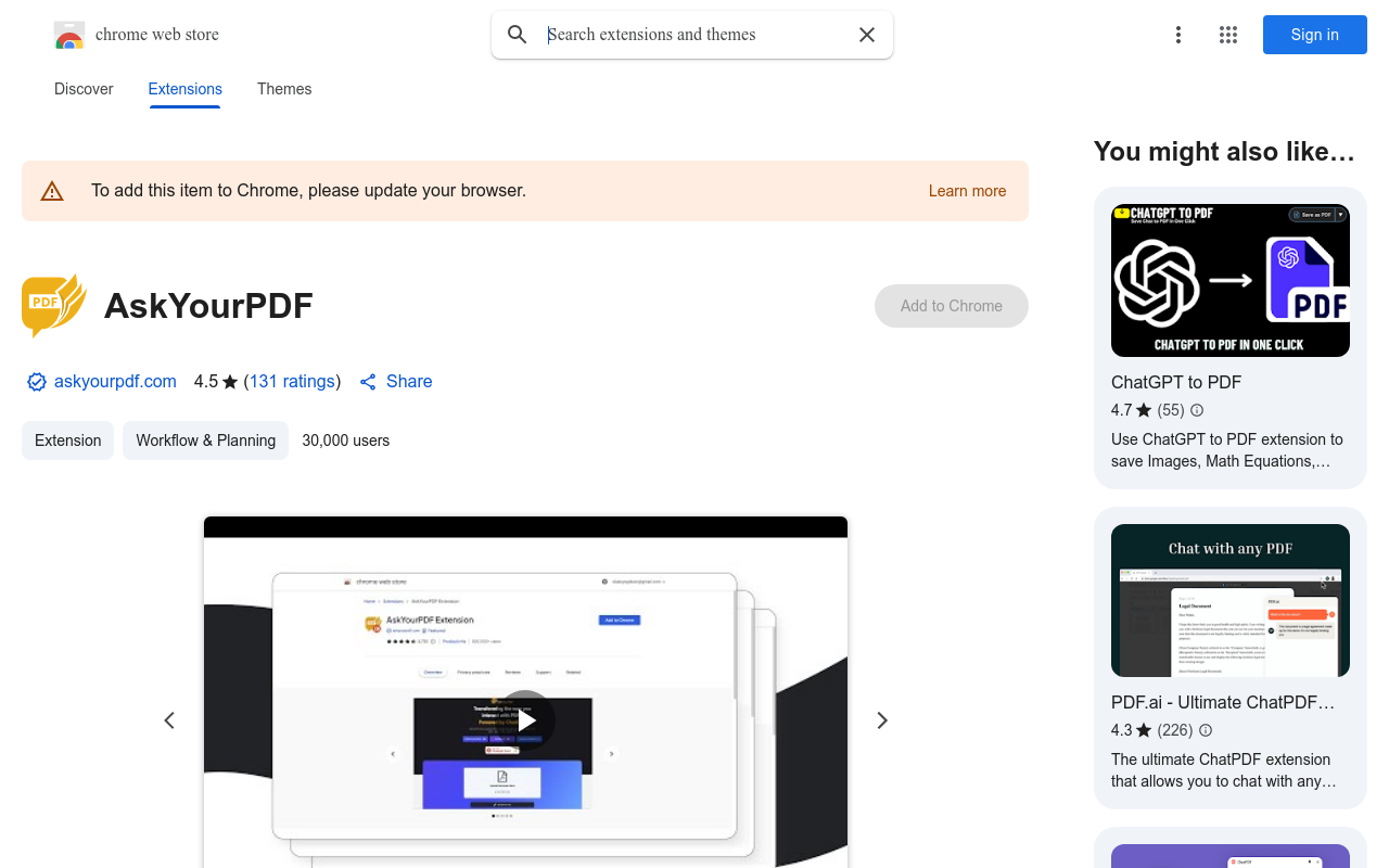 AskYourPDF Chrome Extension